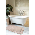 Blanc Mariclò Tappeto bagno in cotone rosa con doppia gala "Bagno Chiaro" 50x80 cm - Angelica Home Stabia