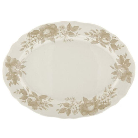 BLANC MARICLO' SPLENDOR plateau ovale en céramique beige 35x26 cm 831315