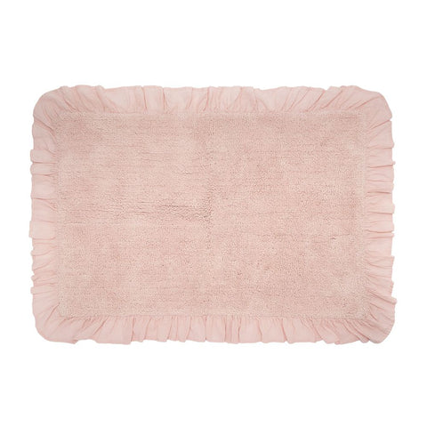 Nuvole di Stoffa Tappeto da bagno con frill rosa "tea" 60x180 cm