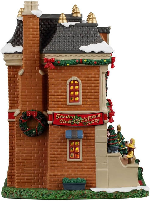 LEMAX Edificio luci led "Garden Club Christmas Party" H20x19.5x15 cm