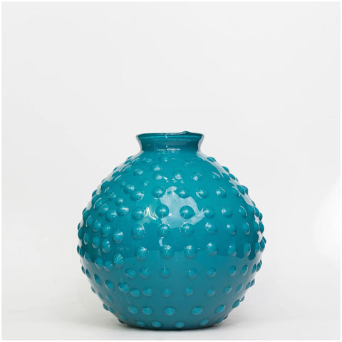 TOMCH London Vaso "Clair Microbolle" artigianale in vetro D15xH17 cm 11 varianti(1pz) - Angelica Home Stabia