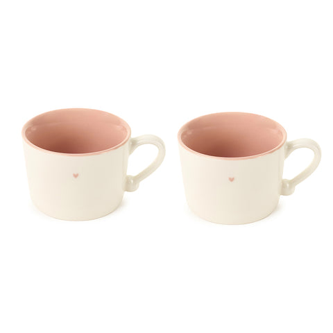 Nuvole di Stoffa Set 2 Tazze in ceramica "La Vie en Rose" 350 ml 2 varianti(1pz)