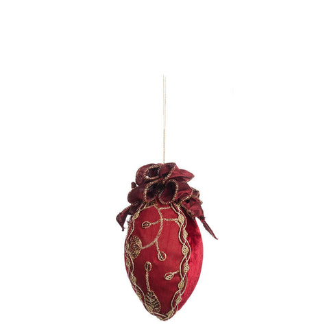 GOODWILL Pallina di Natale con decori, addobbo per albero, Sfera in tessuto 10 cm 3 varianti(1 unità)