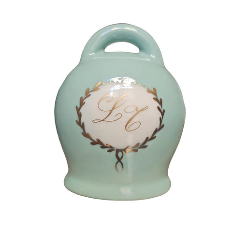 SHARON Green porcelain bell made in Italy H9xD7 cm