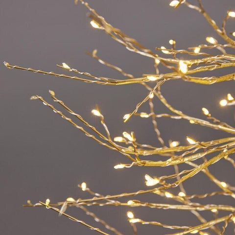 EDG Enzo De Gasperi Gold Beech Christmas Tree with Base, 580 LEDs (warm white), H150 D80 cm