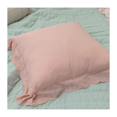 L'Atelier 17 Cuscino arredo con pizzo San Gallo "Fiorellino" 40x40 cm 4 varianti(1 unità)