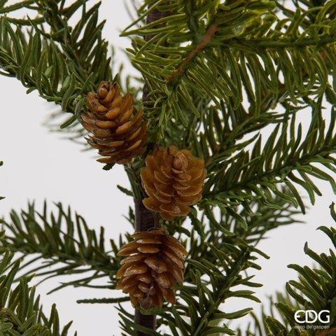 EDG Enzo De Gasperi Ramo con pigne decoro natalizio artificiale sintetico H76 cm