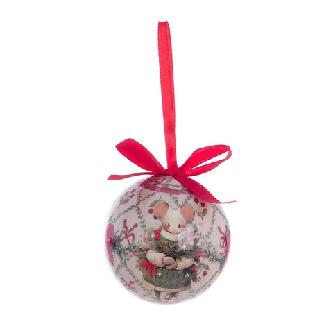 Blanc Mariclò Box Set of 5 Christmas Fairy Tree Baubles" D7.5 cm