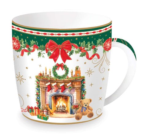 Easy Life Tazza di natale in porcellana + box "Christmas Heritage" 350 ml 4 varianti(1 unità)