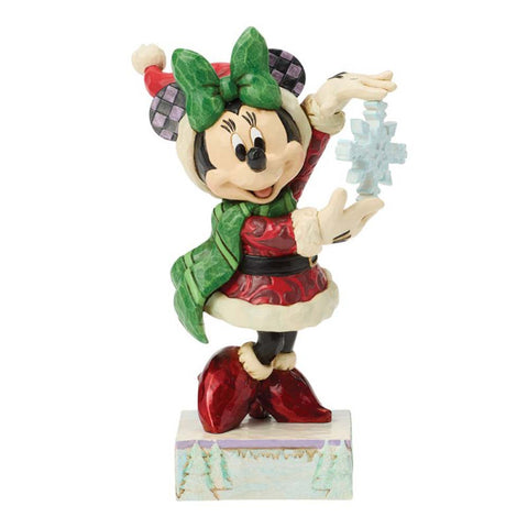 Enesco Disney Jim Shore Minnie in resina con fiocco di neve 9.5x5.5xH14 cm