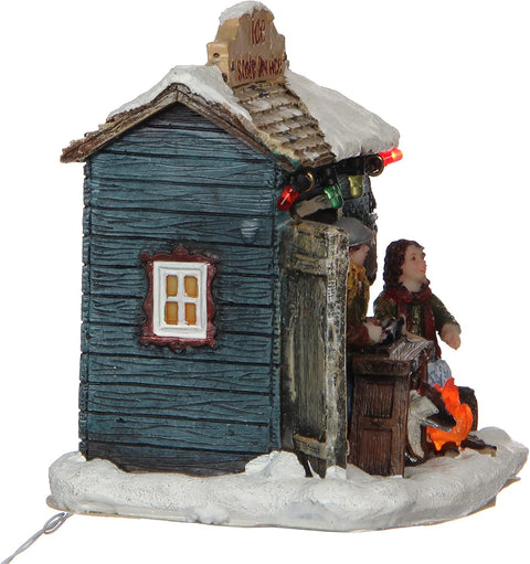Luville Edificio piccolo "Ice skate service" luci led 11,5x9xh11 cm