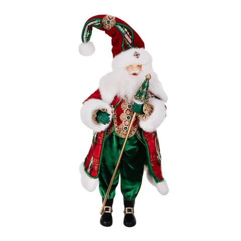 FABR.TART.SANTA DOLL TT RD/GRN 98CM