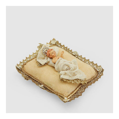 EDG Christmas decoration Baby Jesus figurine with cradle 14x12 cm