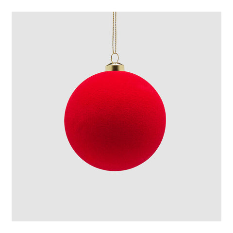 EDG Enzo De Gasperi Box 6 sfere di natale da appendere in velluto D10 cm 3 varianti (6 unità)