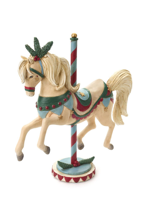 Figurine de Noël en résine « Carrousel » Nuages ​​en tissu 32 x 10 x 32 cm
