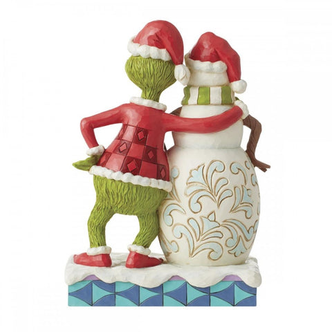 Enesco Grinch avec bonhomme de neige "Jim Shore" 9x15xH20 cm