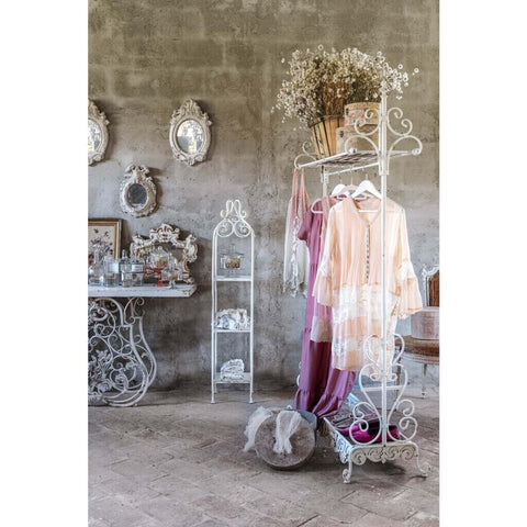 Blanc Mariclò Appendiabiti Guardaroba in metallo "Curly" 100x44xH183 cm