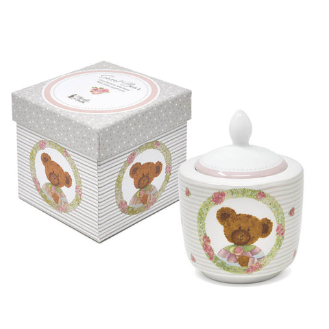 Sucrier en porcelaine Cloth Clouds avec ourson en peluche + boîte « Sweet Bear » 350 ml