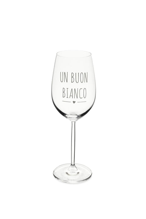 Lot de 2 verres à vin « Un Buon Bianco » en tissu Nuages ​​9 x H 26,3 cm