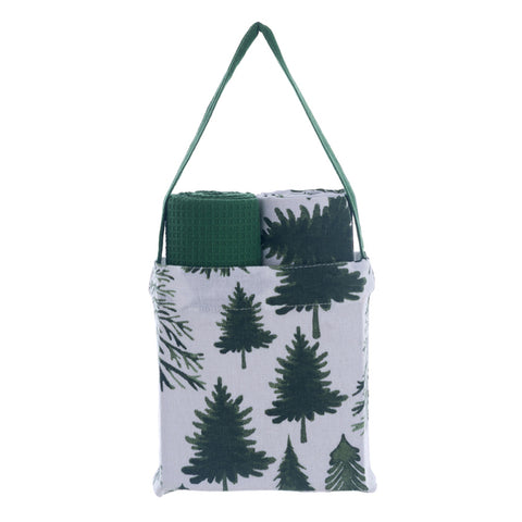 Sac Blanc Mariclò avec 2 torchons de Noël 50x70 cm 2 variantes (1 unité)