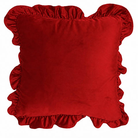 Clodette Cuscino di natale in velluto con rouches "Timeless" 47x47 cm 2 varianti(1 unità)