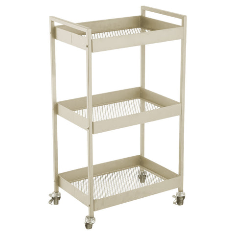 Estia Home Carello organizzativo 3 livelli in metallo crema 43.5x30.5xH79.5 cm