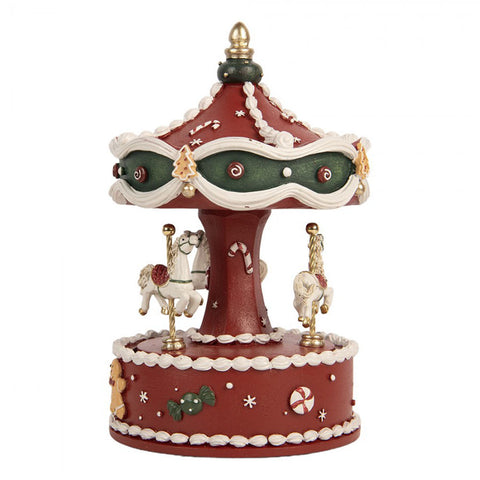 CLAYRE & EEF Addobbo natalizio Carillon con musica Carosello D12 H19 cm