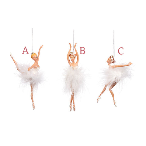 GOODWILL Ballerina in resina abito bianco H19 cm 3 varianti (1pz)