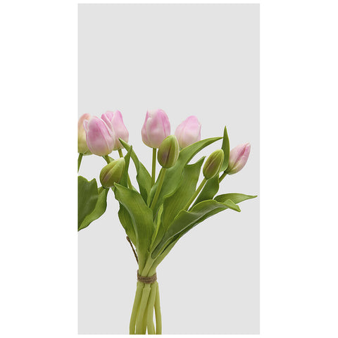 EDG Enzo de Gasperi Bouquet Tulipes x7 Artificielles Real-Touch H30 cm 2 variantes (1 unité)