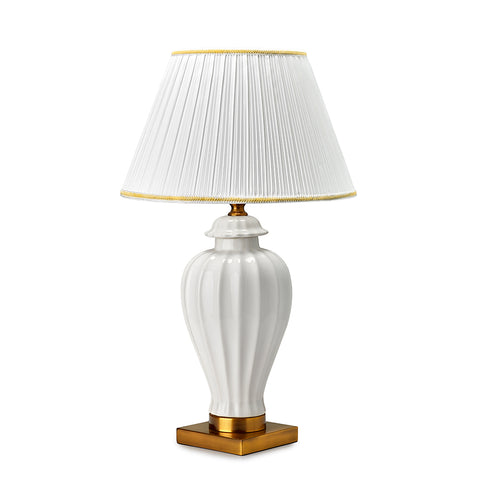 Fade White Ceramic Lamp "Mira" 40xH68 cm