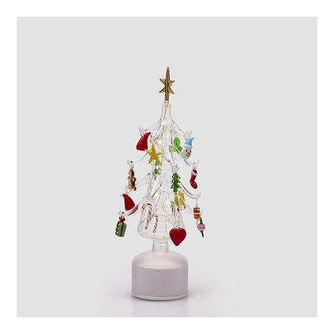 EDG Albero di natale in vetro con LED e movimento D9 H36 cm