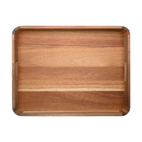 Estia Home Vassoio rettangolare in legno di acacia con manici 42x32xH5 cm