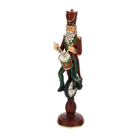 Hervit Statuina natalizia Schiaccianoci su monociclo resina 12xH41 cm