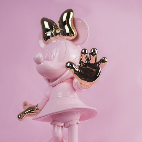 LEBLON DELIENNE Statuina Minnie Welcome piccolo rosa/oro 27.5xH31 cm