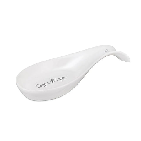 La Porcellana Bianca Poggia mestolo in porcellana "Gli Onesti" 22x8 cm