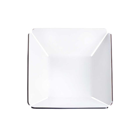 Vesta Cestino portapane in Cristallo acrilico marrone satinato "Like Water" 21x21xH7,5 cm