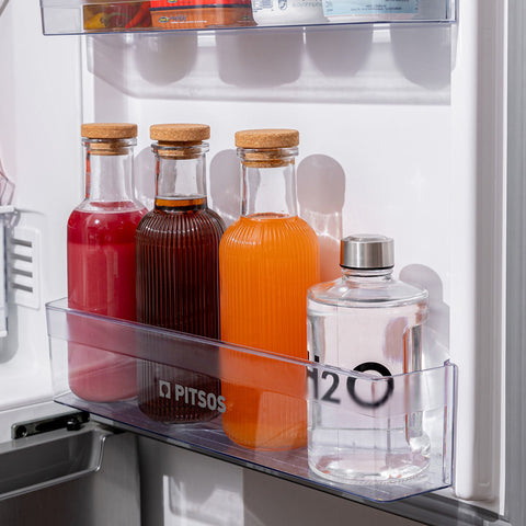 Estia Home Bottiglia per acqua in vetro con tappo in metallo 900 ml