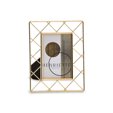 Henriette Frame Lines Gold Metal Photo Frame "Symphony" 18x23cm(10x15cm)