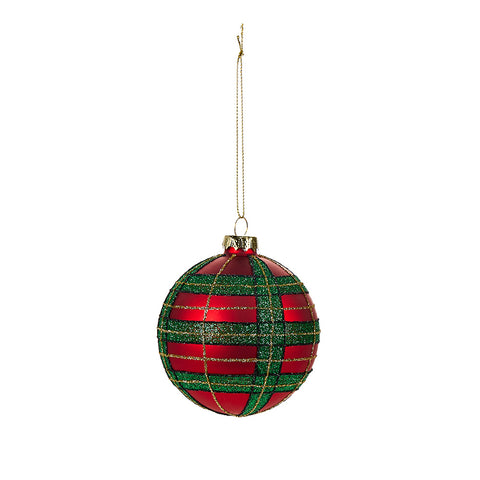 Fabric Clouds Set of 4 "Christmas Card" tree baubles D8 cm 10 variations (1pc)