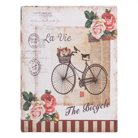 Clayre & Eef Set 3 Scatole Libri contenitori in legno Bicicletta