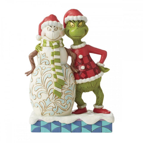 Enesco Grinch con pupazzo di neve "Jim Shore" 9x15xH20 cm