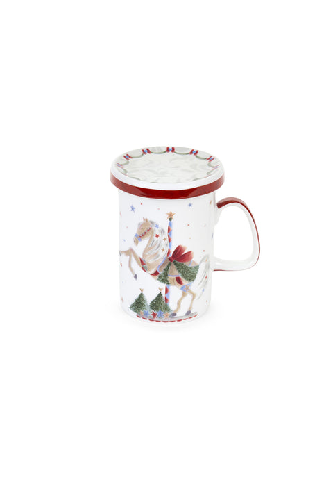 Cloth Clouds Christmas Mug "Carousel" 380 ml 2 variants (1 unit)