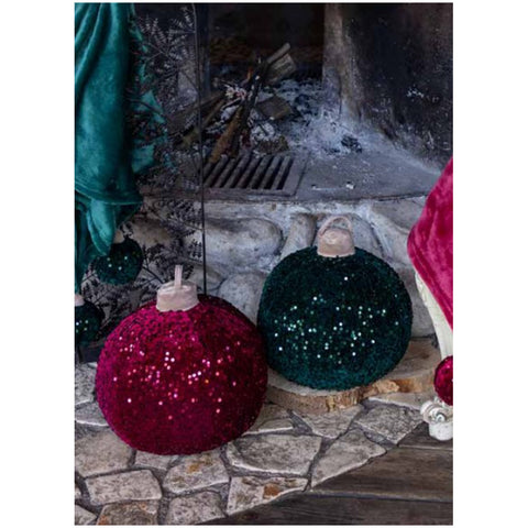 L'Atelier 17 Sfera grande di natale in paillettes D25cm 2 varianti(1 unità)
