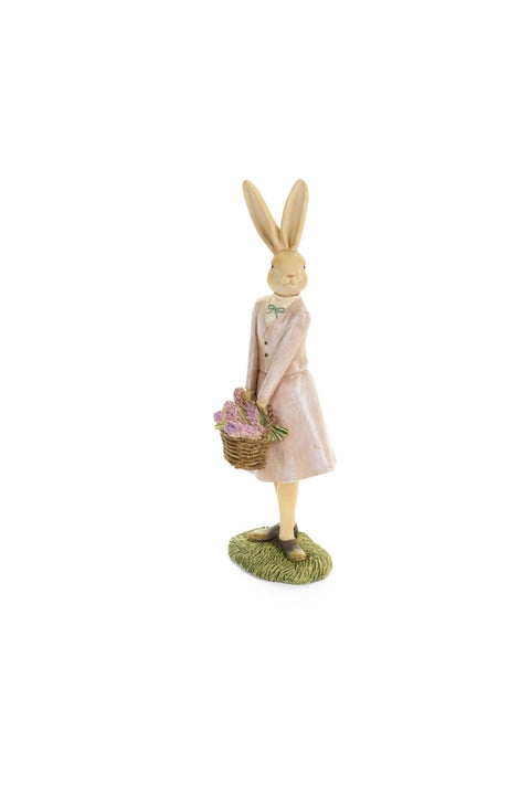 Nuvole di Stoffa Statuina Coniglio pasquale in resina "PePen" 7.5x6xH23.5 cm 2 varianti(1 unità)