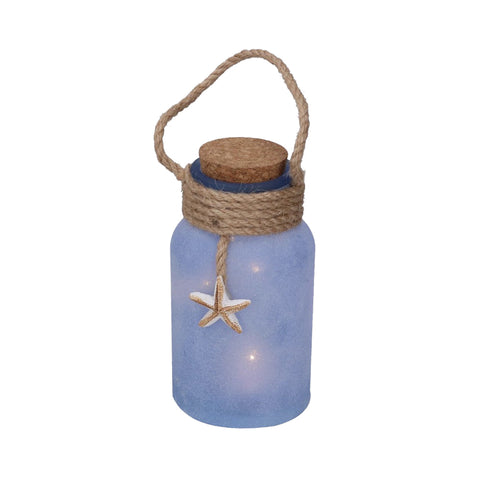 L'Atelier 17 Barattolo in vetro con luci led D8,5xH15 cm 3 varianti(1 unità)