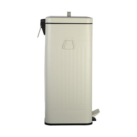 Estia Home Cestino Spazzatura in metallo avorio "Antigua" 30LT 27.5x36xH66 cm