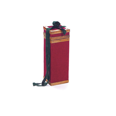 Bruco Portabottiglia di natale in legno rosso 12x12xH36 cm