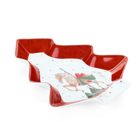 Cloth Clouds Set of 2 Christmas Tree Plates "Carousel" H19-27 cm