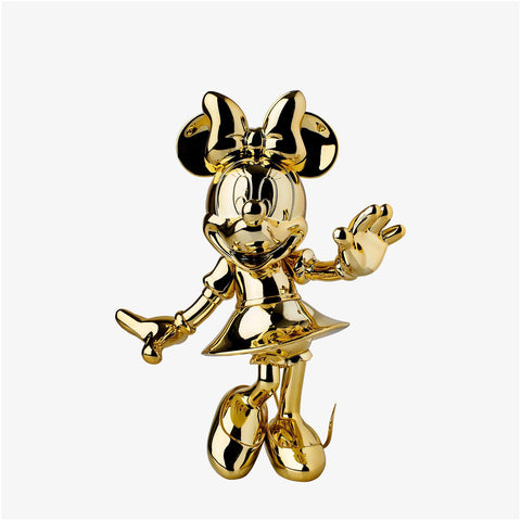 LEBLON DELIENNE Statuina Minnie Welcome piccolo oro cromato 27.5xH31 cm
