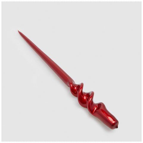 EDG Long twist candle in red wax 2xH40 cm